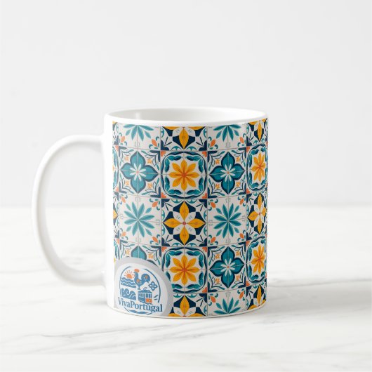 Portuguese Azulejo Mug – Traditional Tile Pattern Koffiemok (Links)