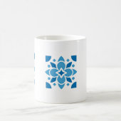 Portuguese Azulejo Tile Floral Mug – Blue Ceramic  (Centre)