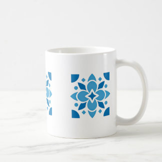 Portuguese Azulejo Tile Floral Mug – Blue Ceramic 