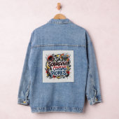 Portuguese biker quote – graffiti  denim jacket (Hangar)