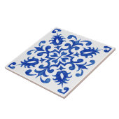 Portuguese Blue Tile central round medallion Tegeltje (Zijkant)