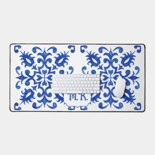 Portuguese Blue Tile Monogram  (Clavier et souris)