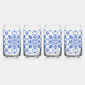 Portuguese Blue Tile Monogram  Blikvorm Glas (Achterkant)