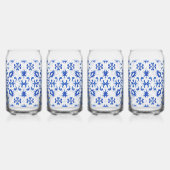 Portuguese Blue Tile Monogram  Blikvorm Glas (Rechts)