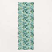 Portuguese Botanical Foliage Yoga Mat – Teal & Gre (Voorkant)