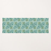 Portuguese Botanical Foliage Yoga Mat – Teal & Gre (Voorkant (horizontaal))
