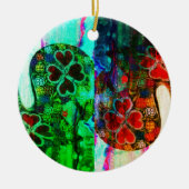 Portuguese folk art keramisch ornament (Voorkant)