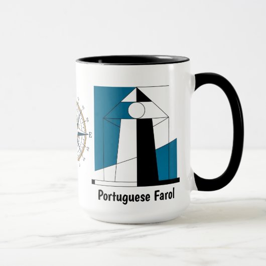 Portuguese Lighthouse Mug – Modern Farol Art Coffe (Droite)