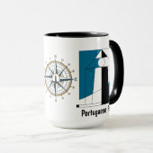 Portuguese Lighthouse Mug – Modern Farol Art Coffe (Devant droit)