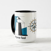 Portuguese Lighthouse Mug – Modern Farol Art Coffe (Devant gauche)