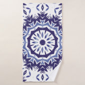 Portuguese ornamental azulejo ceramic. Minimal des (Serviette de bain)