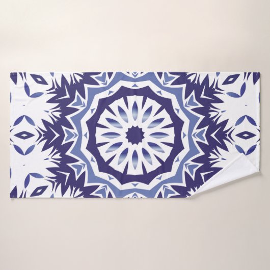 Portuguese ornamental azulejo ceramic. Minimal des (Serviette de bain)