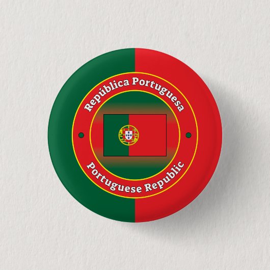 Portuguese Republic Ronde Button 3,2 Cm (Voorkant)