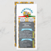 Portuguese Restaurant Menu (Devant / Derrière)