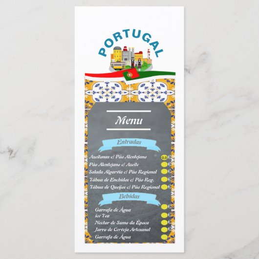 Portuguese Restaurant Menu (Devant)
