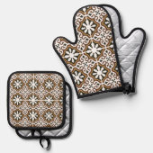 Portuguese tiles 3 ovenwant & pannenlap set (Voorkant / Achterkant)