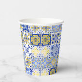 Portuguese Tiles Pattern Papieren Bekers (Rechts)