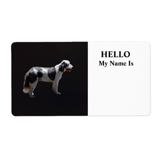 Portuguese Water Dog Etiket (Voorkant)