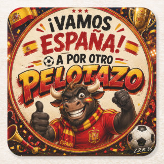 Posavaso vamos España Vierkante Kartonnen Onderzetter