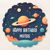 Posavasos cumpleaños personalizado kartonnen onderzetters (Voorkant)