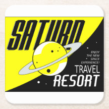 Posavasos de cartón con diseño espacial