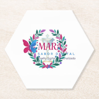 Posavasos de cartón Delantal — Marca con sabor Kartonnen Onderzetters