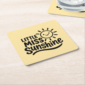 Posavasos de cartón – Little Miss Sunshine Vierkante Kartonnen Onderzetter