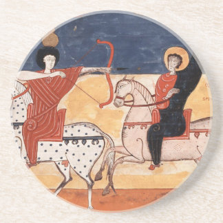 Posavasos guerreros medievales zandsteen onderzetter