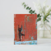 Pose Arbre Yoga Girl Carte postale (Debout devant)