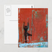 Pose Arbre Yoga Girl Carte postale (Devant / Derrière)