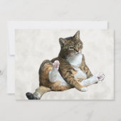 Pose de chat sot - Carte de voeux plate d'Annie (Devant)