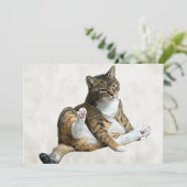 Pose de chat sot - Carte de voeux plate d'Annie (Debout devant)
