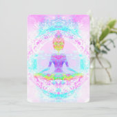 Pose de lotus de yoga. Invitation (Debout devant)