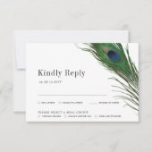 Pose de paon | Choix de repas pour carte de répons (Devant)