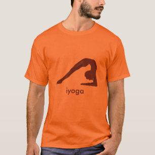 Pose de yoga à t-shirt oranget
