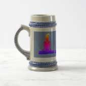 Pose de yoga assis - Chope à bière bleue (Gauche)