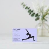 Pose de Yoga Blanc Silhouette Cartes de visite (Debout devant)
