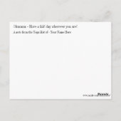 Pose de yoga drôle, carte postale humour yoga (Dos)