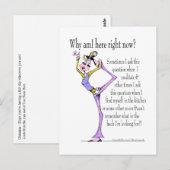 Pose de yoga drôle, carte postale humour yoga (Devant / Derrière)