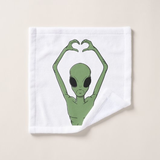 Pose du cœur extraterrestre (Gant de toilette)