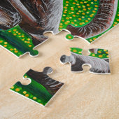 Pose du puzzle d'éléphant de bébé (Côté)