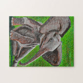 Pose du puzzle d'éléphant de bébé (Horizontal)