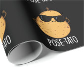 Pose-tato Funny Potato Pun Dark BG Cadeaupapier (Rol Hoek)