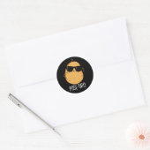 Pose-tato Funny Potato Pun Dark BG Ronde Sticker (Envelop)