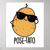 Pose-tato Funny Potato Pun Poster (Voorkant)