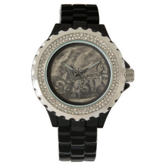 Poseidon En Zijn Zee Paard Gedreven Strijdwagen Horloge
