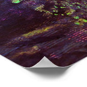 Poseidon Fine Art Pointillism Abstract afdrukken Poster (Hoek)