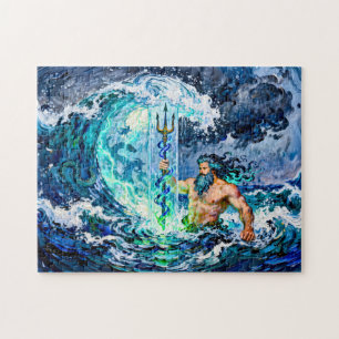 Poseidon God van de Zee Legpuzzel