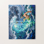 Poseidon God van de Zee Legpuzzel (Verticaal)