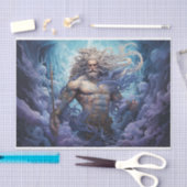 Poseidon Grieks God Onder Zee Decoupage Tissuepapier (Craft)